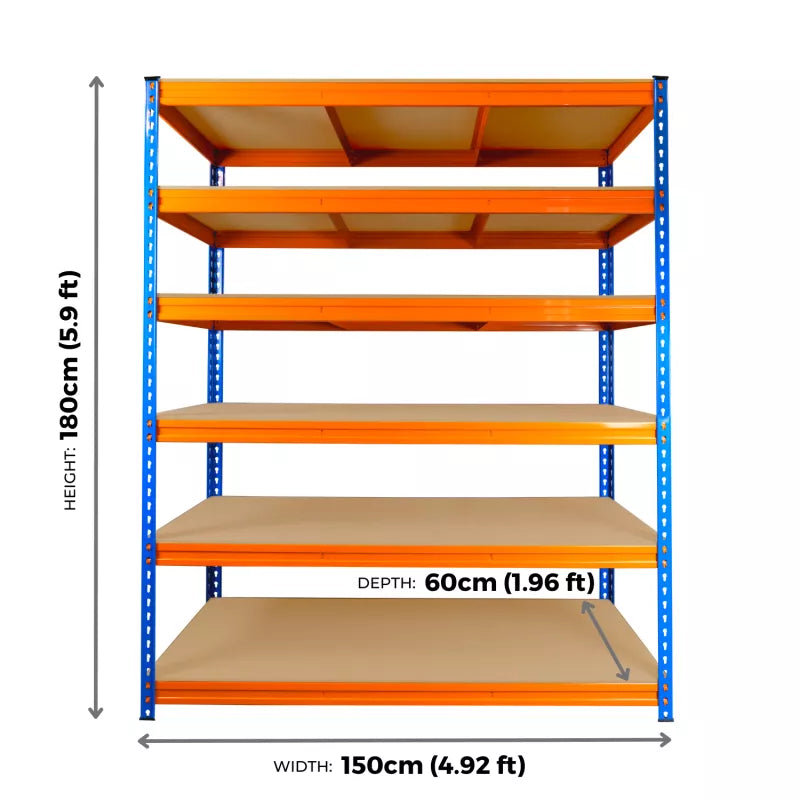 180x150x60cm Extra Heavy Duty Boltess Shelving