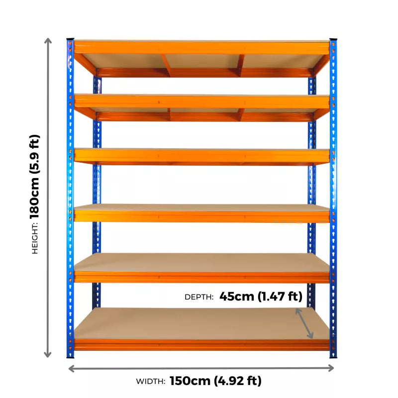 180x150x45cm Extra Heavy Duty Boltess Shelving