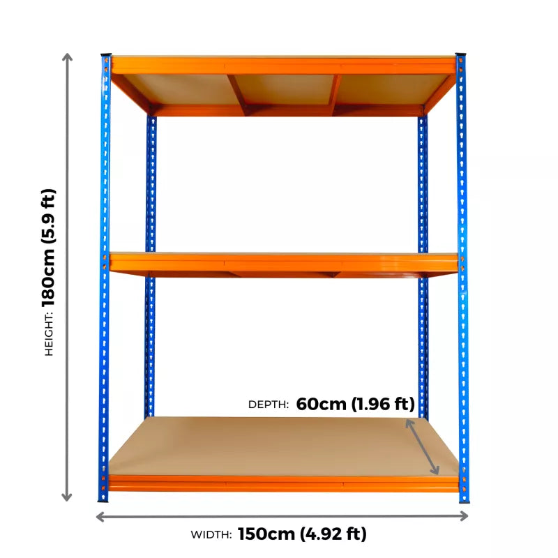 180x150x60cm Extra Heavy Duty Boltess Shelving