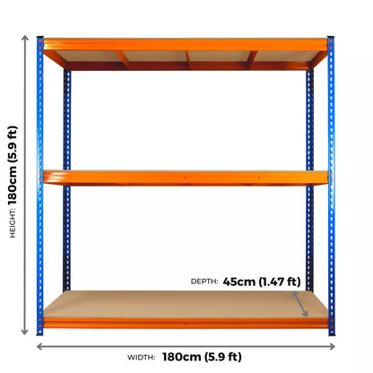 180x180x45cm Extra Heavy Duty Boltess Shelving