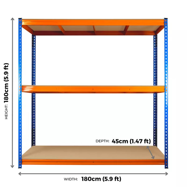 180x180x45cm Extra Heavy Duty Boltess Shelving