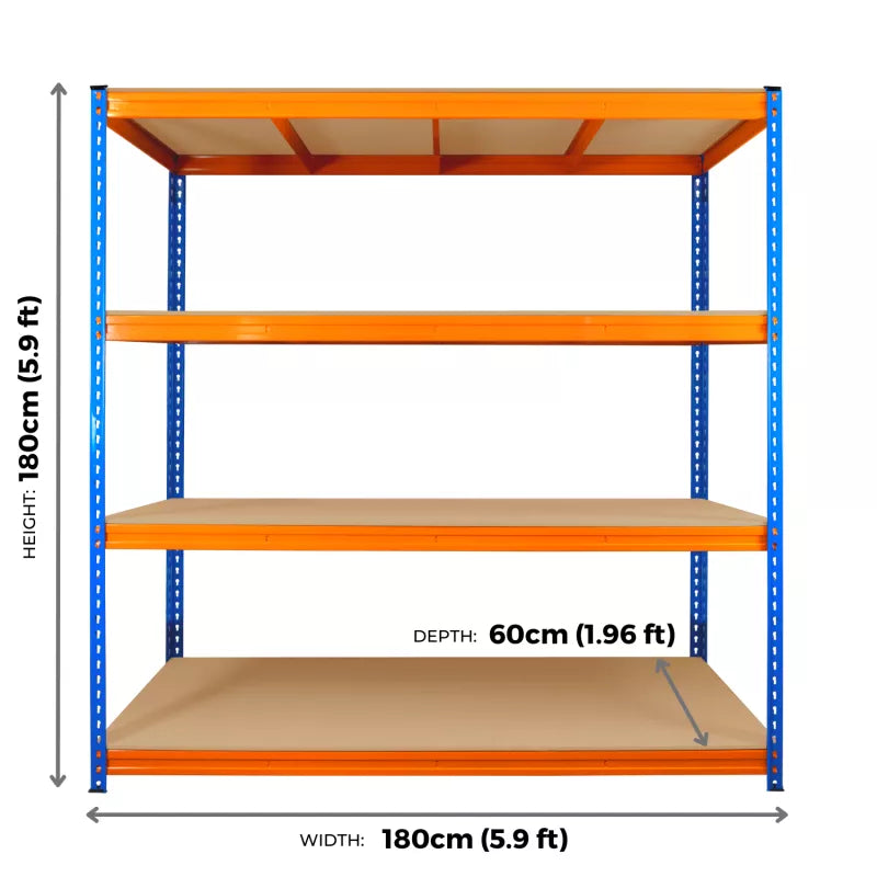 180x180x60cm Extra Heavy Duty Boltess Shelving