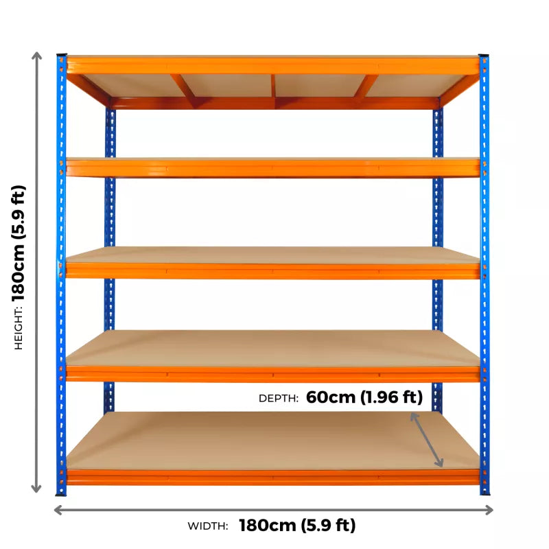 180x180x60cm Extra Heavy Duty Boltess Shelving