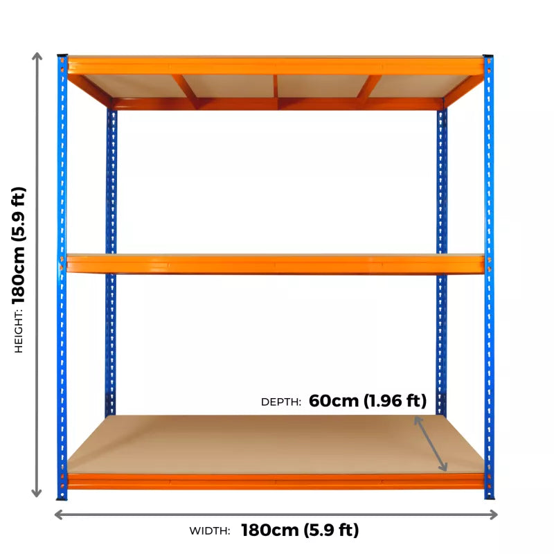 180x180x60cm Extra Heavy Duty Boltess Shelving