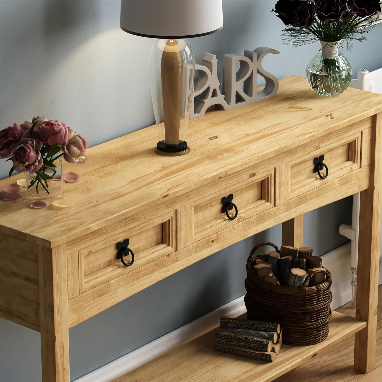 3 Drawer Console Table