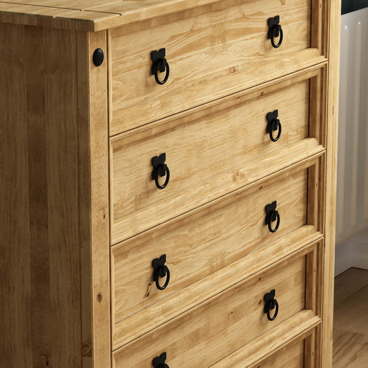 Rustic 5 Drawer Chest