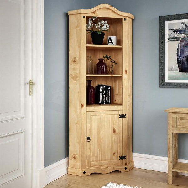 1 Door Corner Bookcase