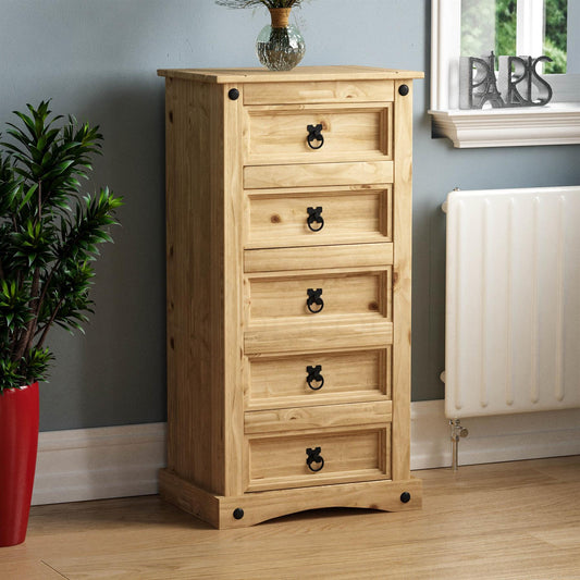 5 Drawer Narrow Chest