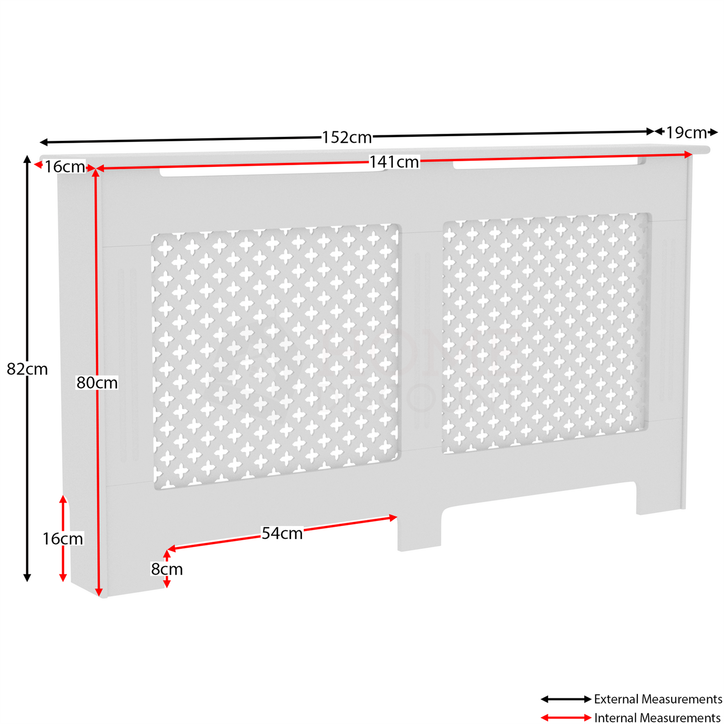 Oxford Radiator Cover White